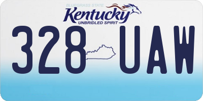 KY license plate 328UAW