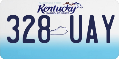 KY license plate 328UAY