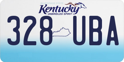 KY license plate 328UBA