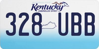 KY license plate 328UBB
