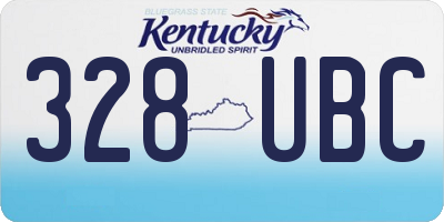KY license plate 328UBC