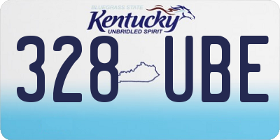 KY license plate 328UBE