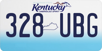 KY license plate 328UBG