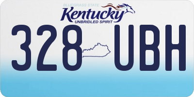 KY license plate 328UBH