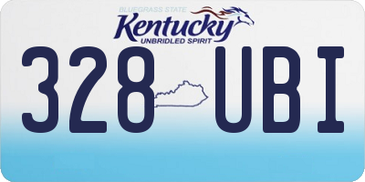 KY license plate 328UBI
