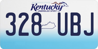 KY license plate 328UBJ