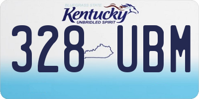 KY license plate 328UBM
