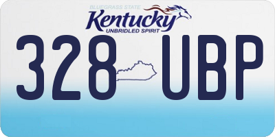 KY license plate 328UBP