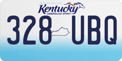 KY license plate 328UBQ