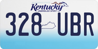 KY license plate 328UBR