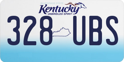 KY license plate 328UBS