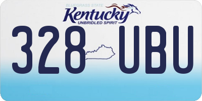 KY license plate 328UBU