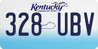 KY license plate 328UBV