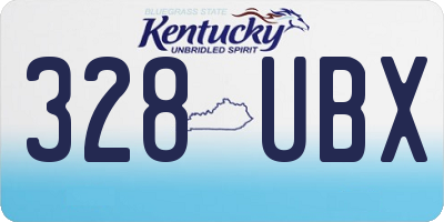 KY license plate 328UBX
