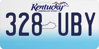 KY license plate 328UBY