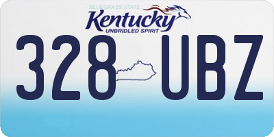 KY license plate 328UBZ