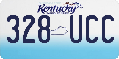 KY license plate 328UCC
