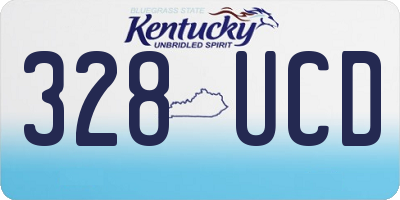 KY license plate 328UCD