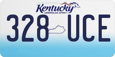 KY license plate 328UCE