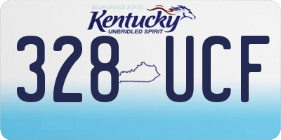 KY license plate 328UCF