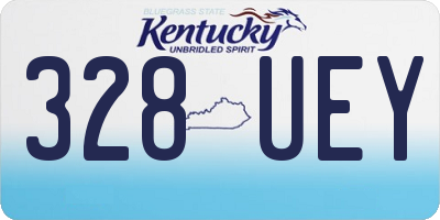 KY license plate 328UEY