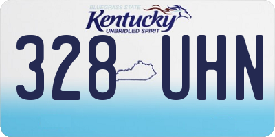 KY license plate 328UHN