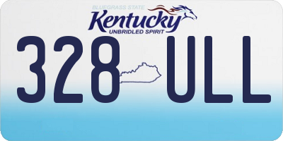 KY license plate 328ULL
