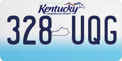 KY license plate 328UQG