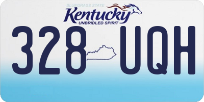 KY license plate 328UQH