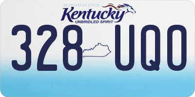 KY license plate 328UQO