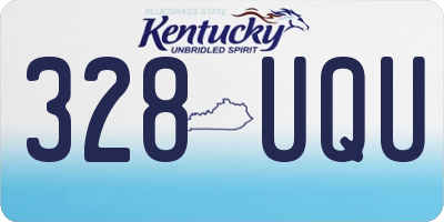 KY license plate 328UQU