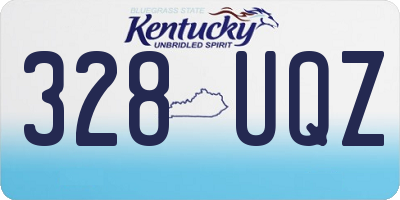 KY license plate 328UQZ