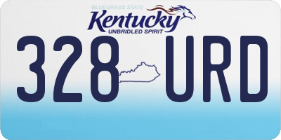 KY license plate 328URD