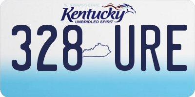 KY license plate 328URE