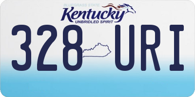KY license plate 328URI