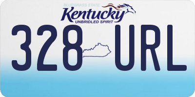 KY license plate 328URL