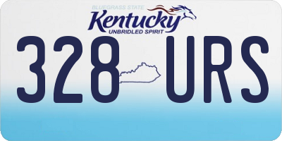 KY license plate 328URS