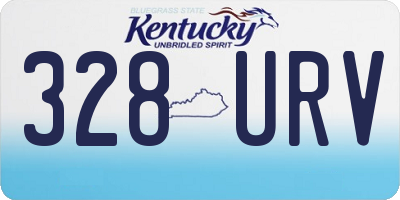 KY license plate 328URV