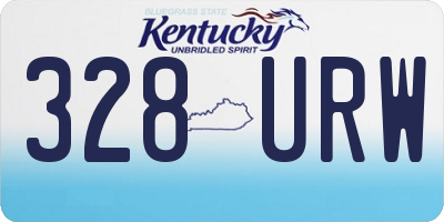 KY license plate 328URW