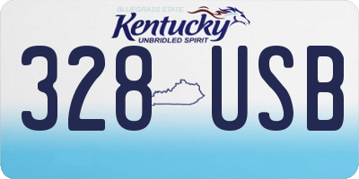 KY license plate 328USB