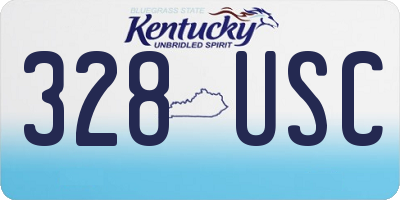 KY license plate 328USC