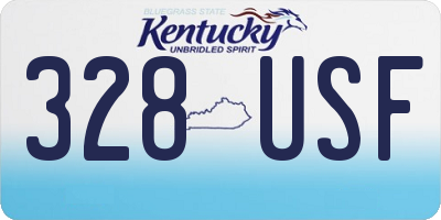 KY license plate 328USF
