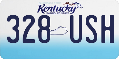 KY license plate 328USH