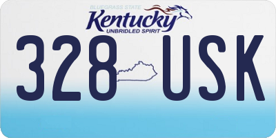 KY license plate 328USK