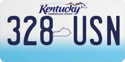 KY license plate 328USN