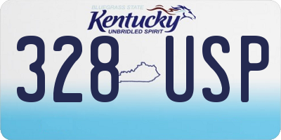 KY license plate 328USP