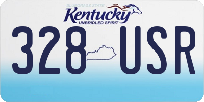 KY license plate 328USR