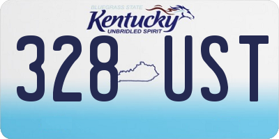 KY license plate 328UST