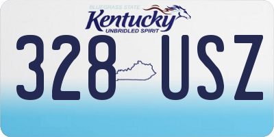 KY license plate 328USZ