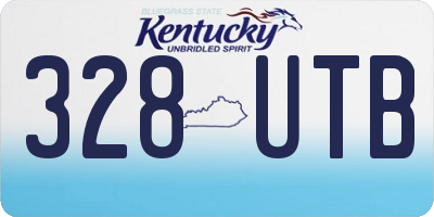 KY license plate 328UTB